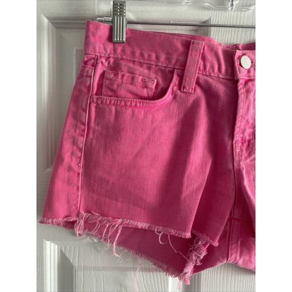 J Brand Women's‎ 26 Signal Pink Cut Off Shorts Summer - Picture 3 of 8